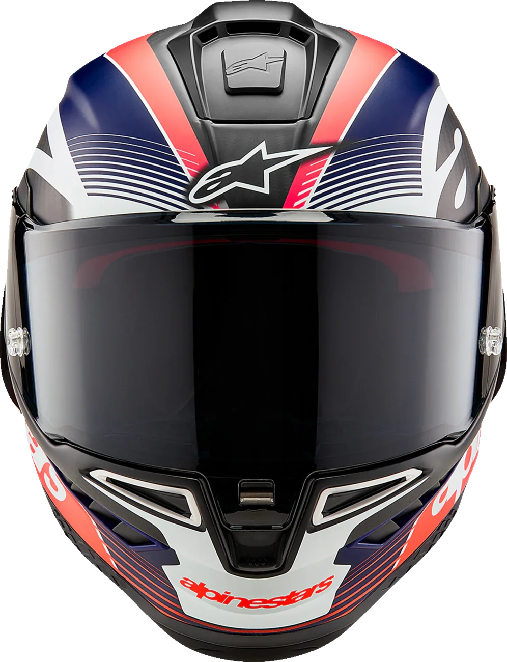 AlpineStars Supertech R10 Helmet - Team - Matte Black/Carbon Red Fluo/Blue image 5