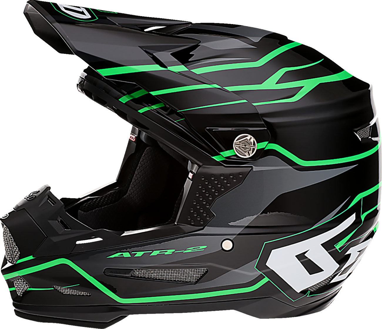 6D ATR-2 Helmet - Phase - Black/Green image 1