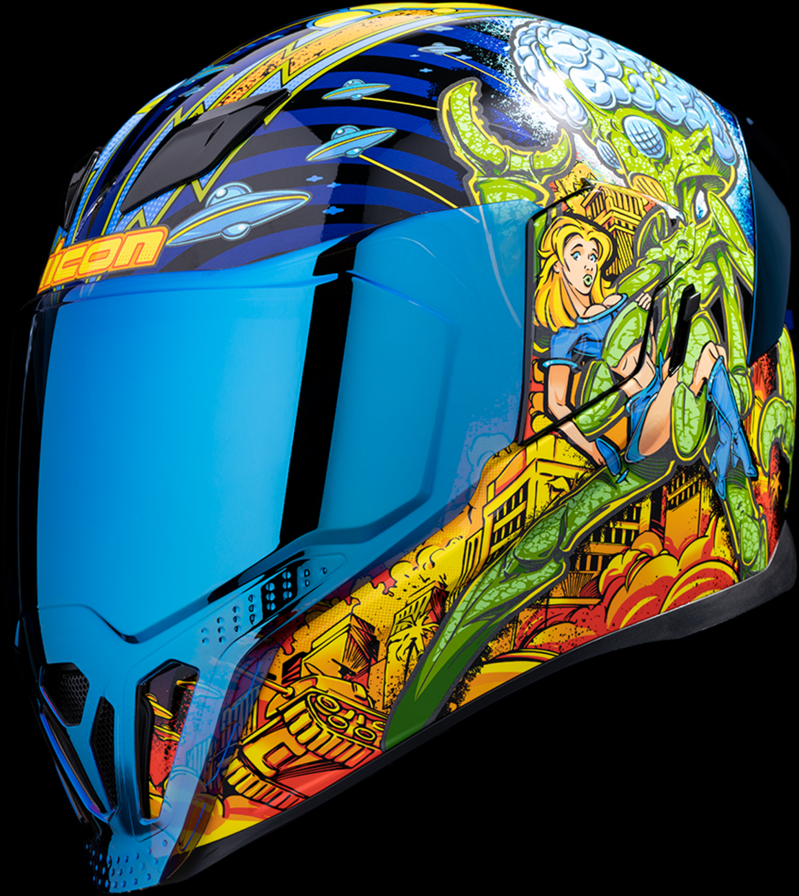 ICON Airflite Helmet - Bugoid Blitz - Blue image 13