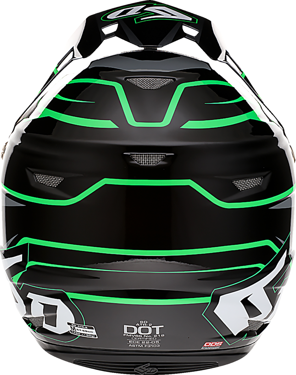 6D ATR-2 Helmet - Phase - Black/Green image 3