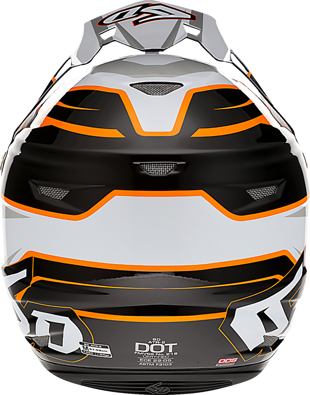 6D ATR-2 Helmet - Phase - White/Orange image 4
