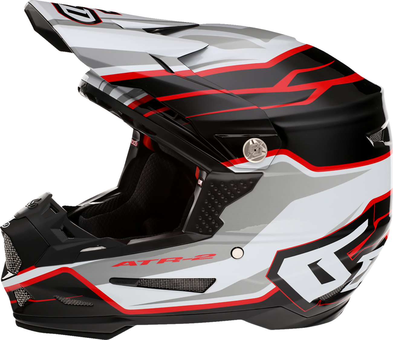 6D ATR-2 Helmet - Phase - White/Red image 3