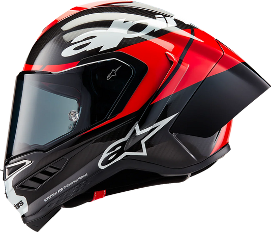 AlpineStars Supertech R10 Helmet - Element - Carbon/Red/White image 1