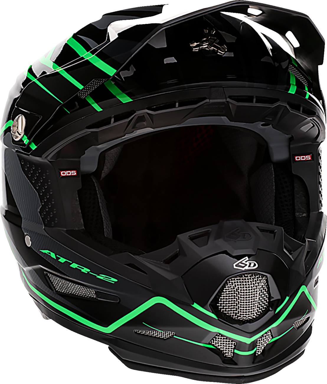 6D ATR-2 Helmet - Phase - Black/Green image 0