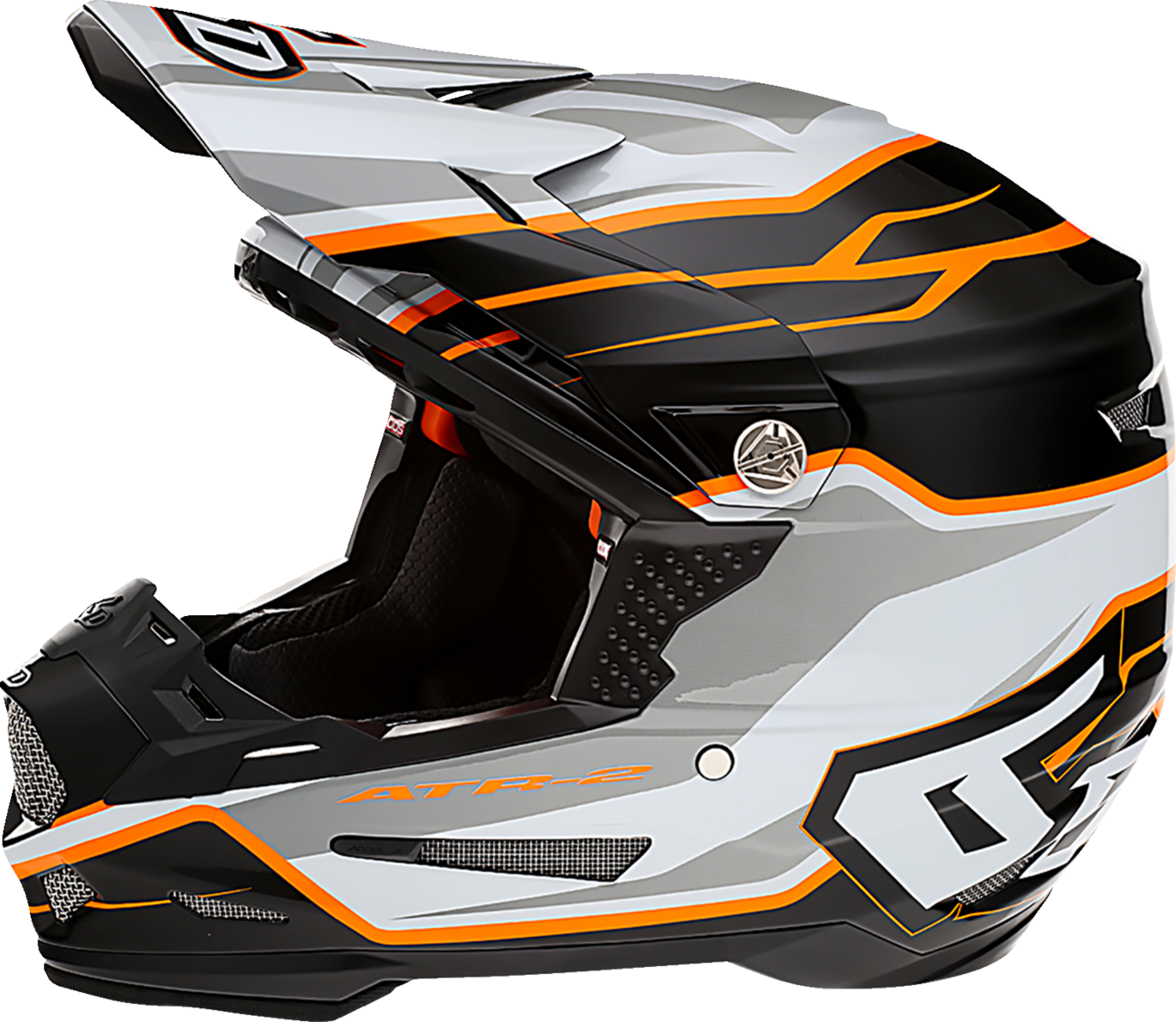 6D ATR-2 Helmet - Phase - White/Orange image 2
