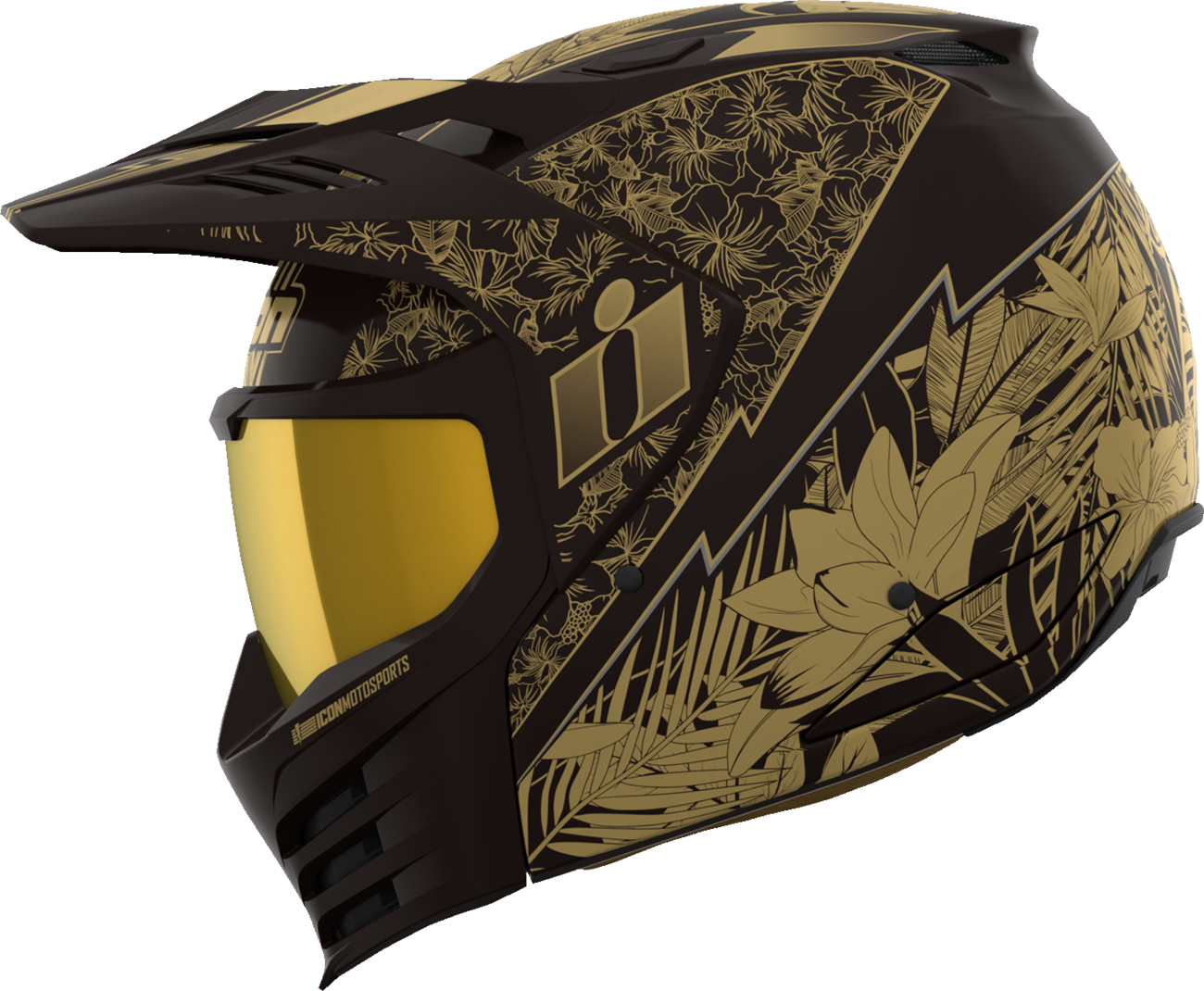 ICON Elsinore™ Kaonohi Black/Gold Helmet image 1