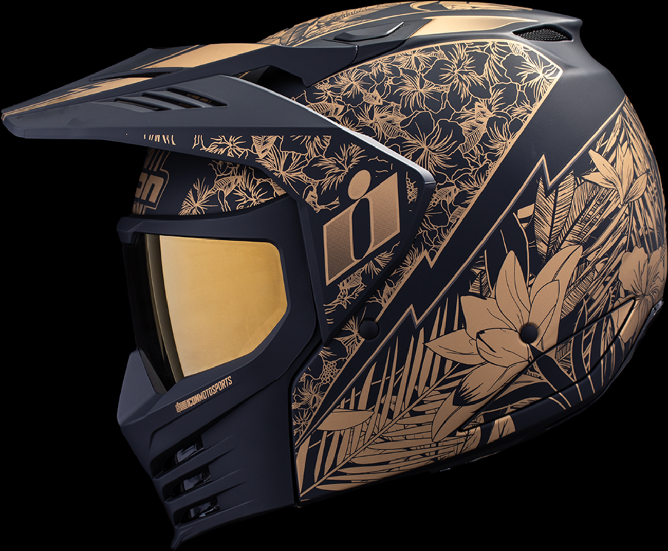 ICON Elsinore™ Kaonohi Black/Gold Helmet image 8