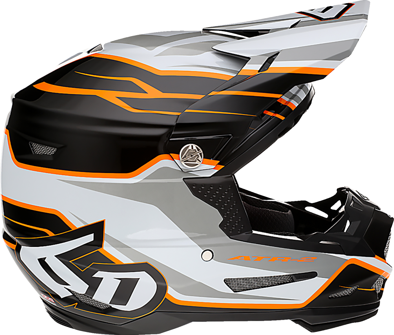 6D ATR-2 Helmet - Phase - White/Orange image 1