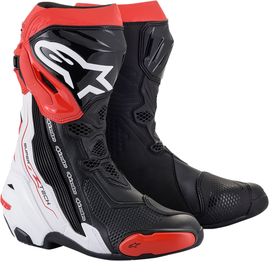 Alpine Stars Supertech R Boots - Black/White/Red image 0