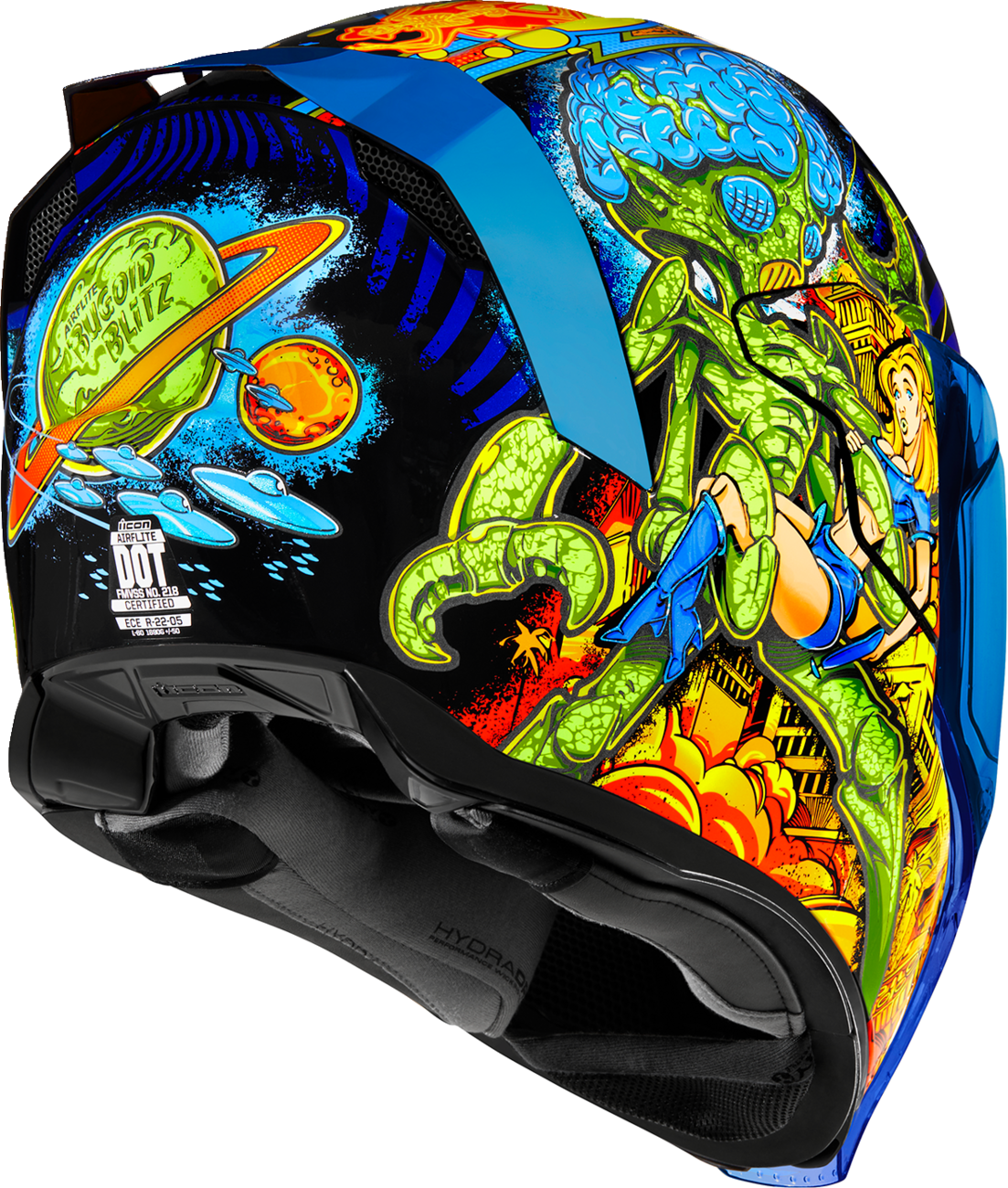 ICON Airflite Helmet - Bugoid Blitz - Blue image 2