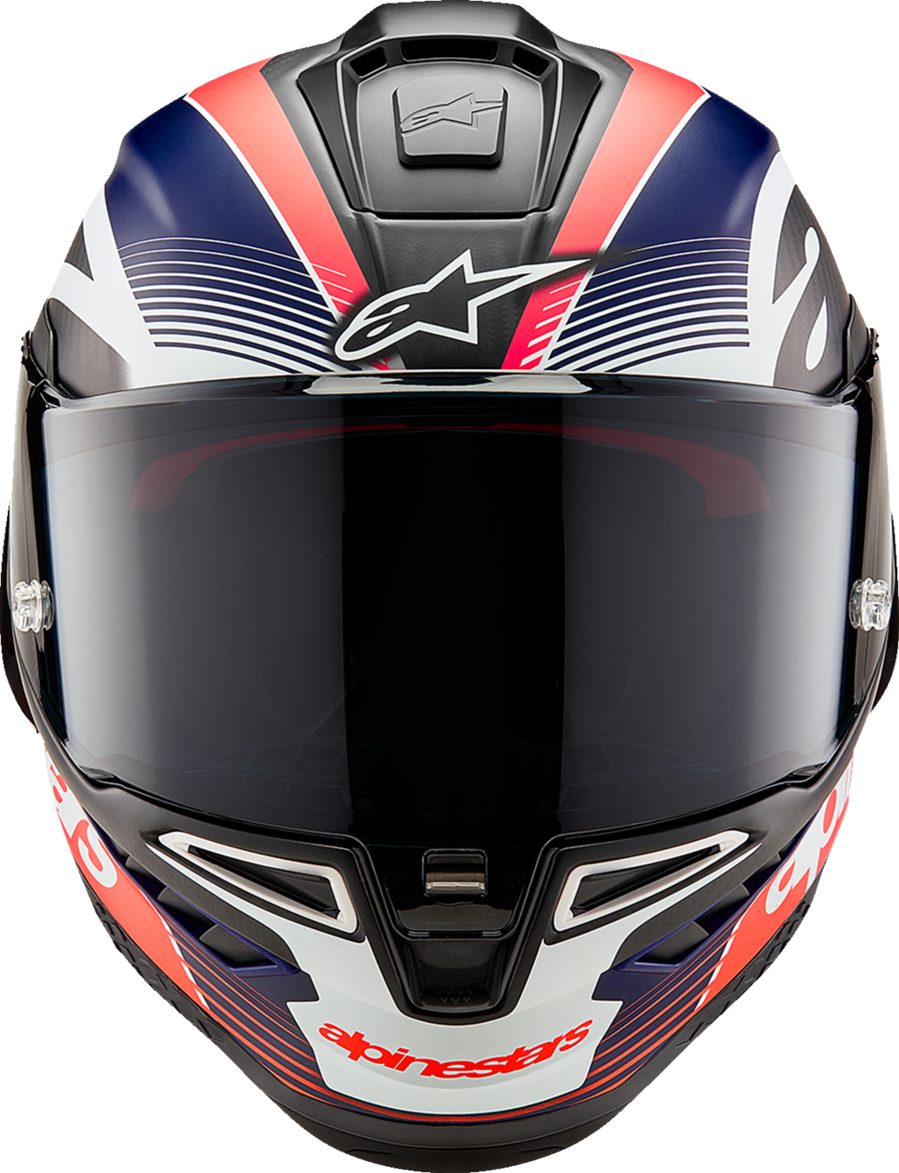 AlpineStars Supertech R10 Helmet - Team - Matte Black/Carbon Red Fluo/Blue image 5