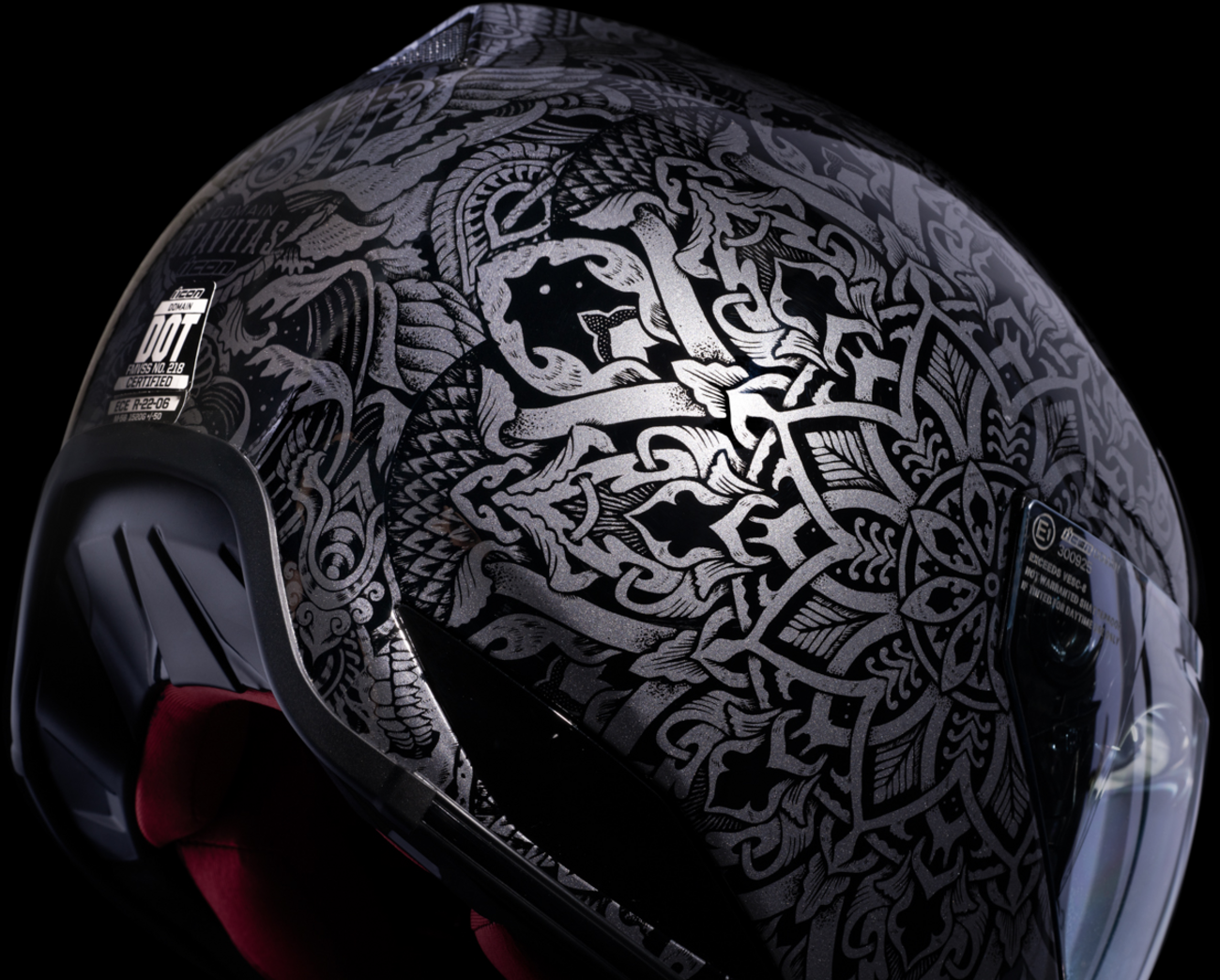 ICON Domain Helmet - Gravitas - Black image 3