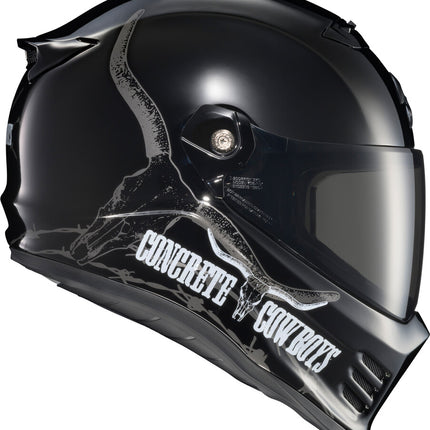 Scorpion EXO Covert FX Helmet - Concrete Cowboys Gloss Black