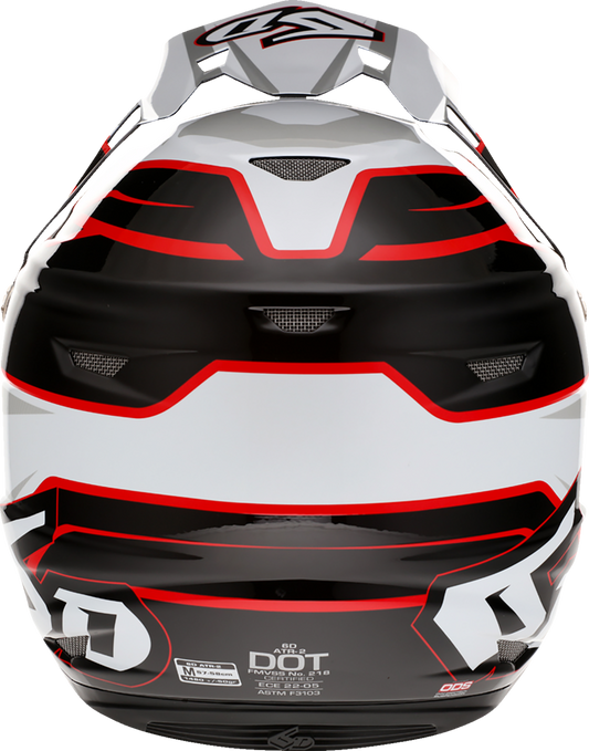 6D ATR-2 Helmet - Phase - White/Red image 1