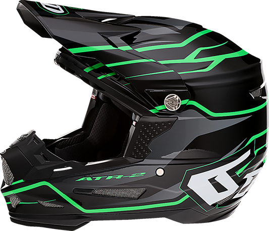 6D ATR-2 Helmet - Phase - Black/Green image 1