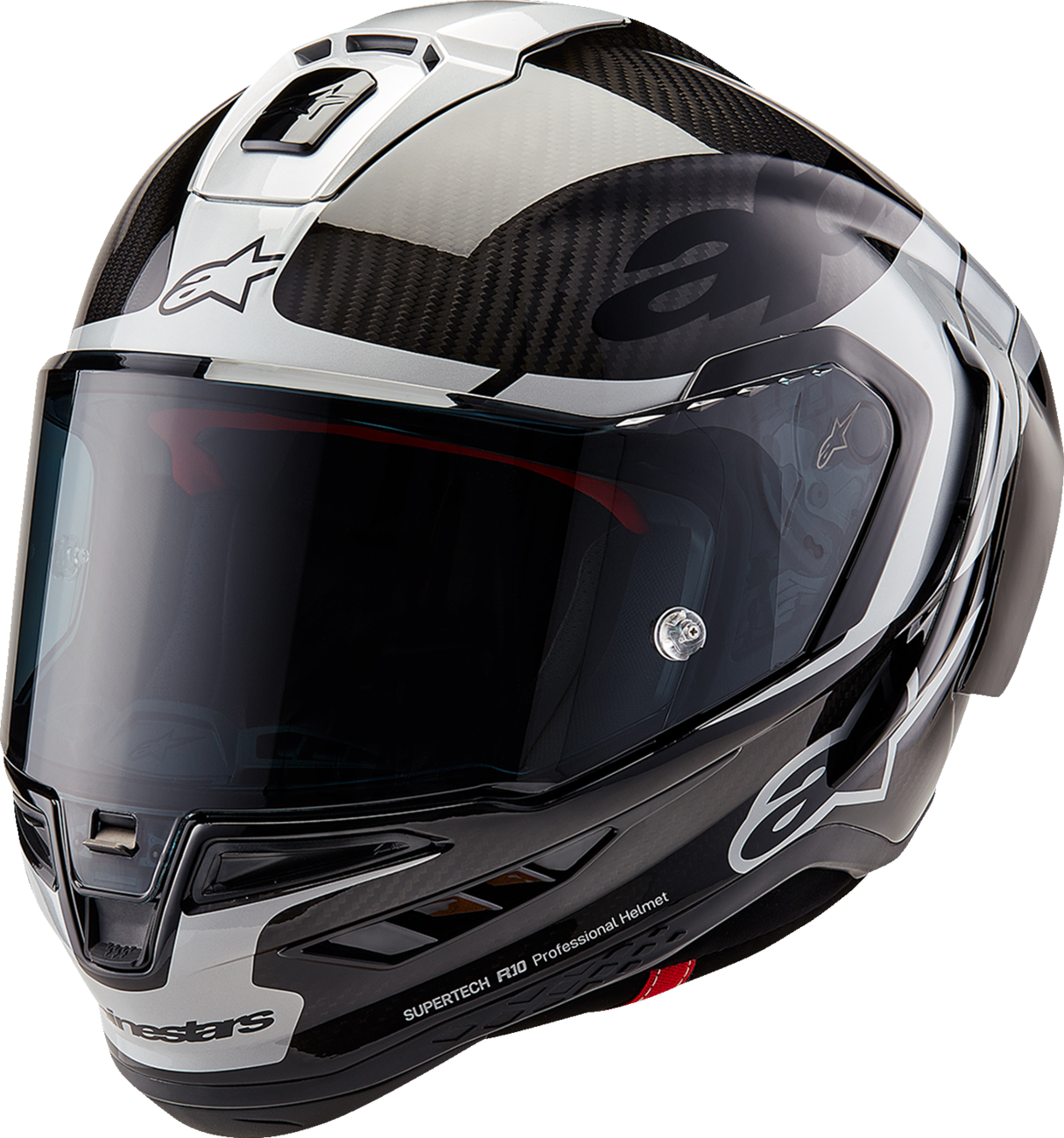 AlpineStars Supertech R10 Helmet - Element - Carbon/Silver/Black image 0