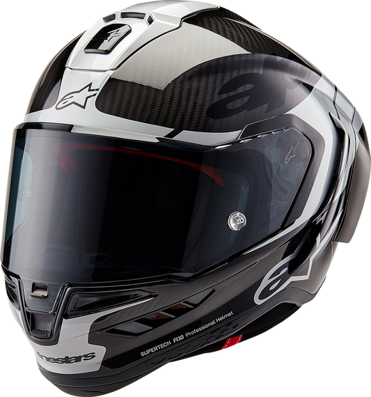 AlpineStars Supertech R10 Helmet - Element - Carbon/Silver/Black image 0