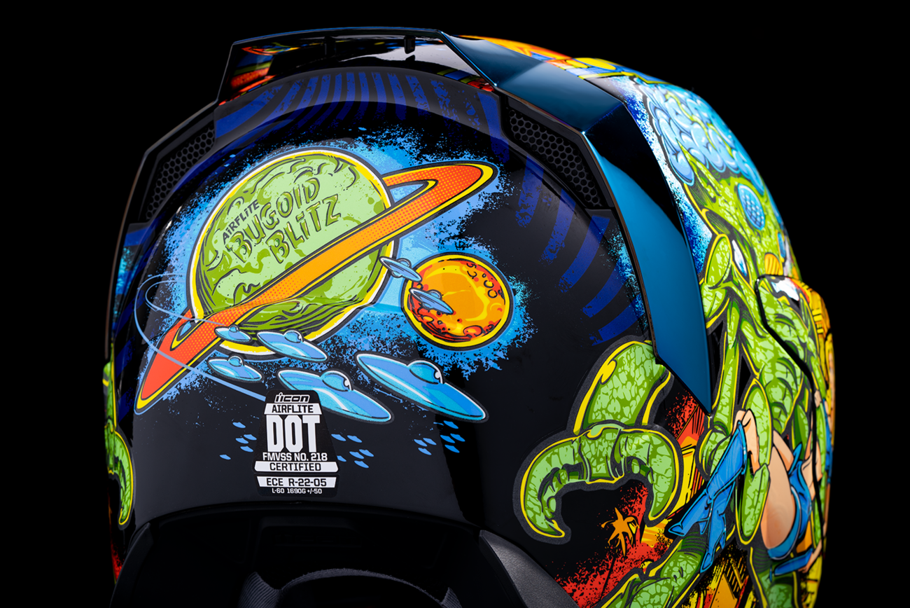 ICON Airflite Helmet - Bugoid Blitz - Blue image 9