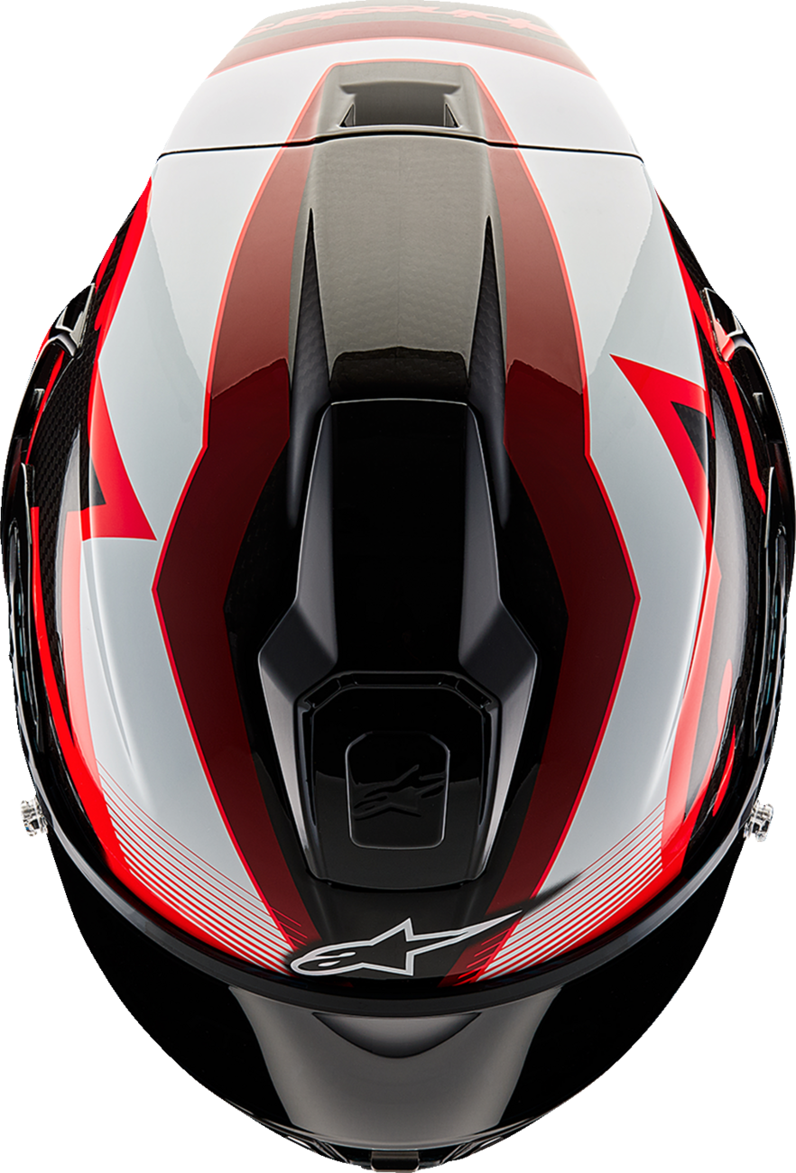 AlpineStars Supertech R10 Helmet - Team - Black/Carbon Red/Gloss White image 6