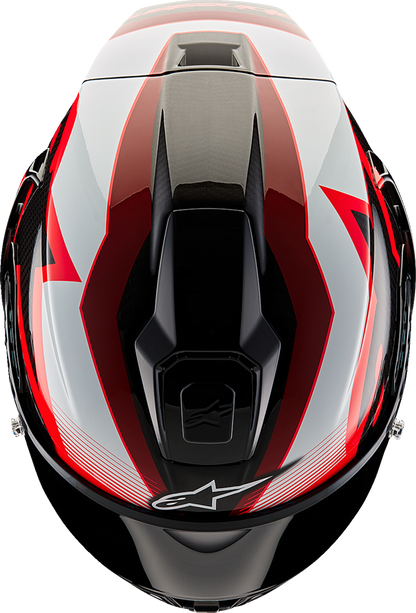 AlpineStars Supertech R10 Helmet - Team - Black/Carbon Red/Gloss White image 6