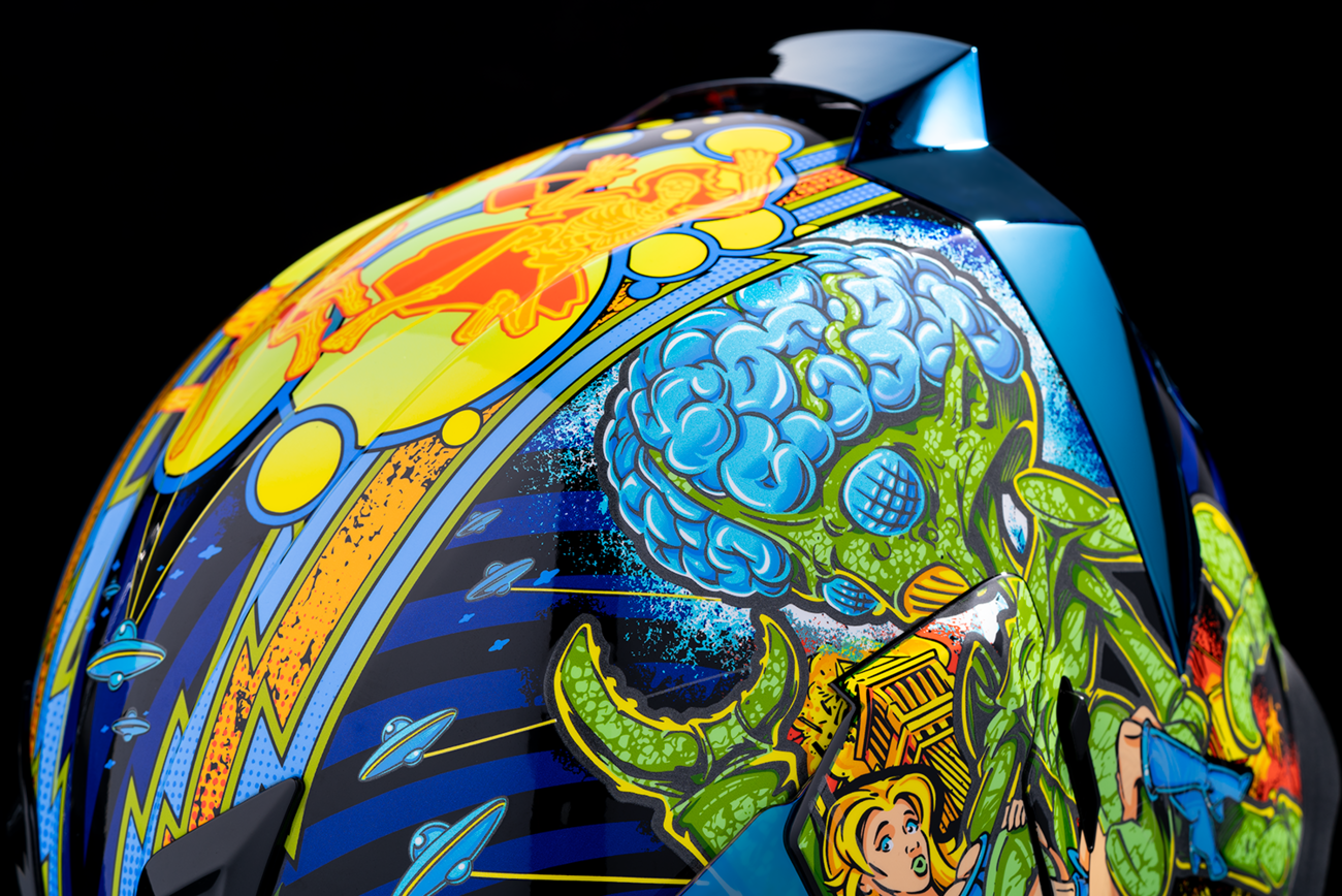 ICON Airflite Helmet - Bugoid Blitz - Blue image 8