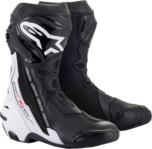 Alpine Stars Supertech R Boots - Black/White image 0