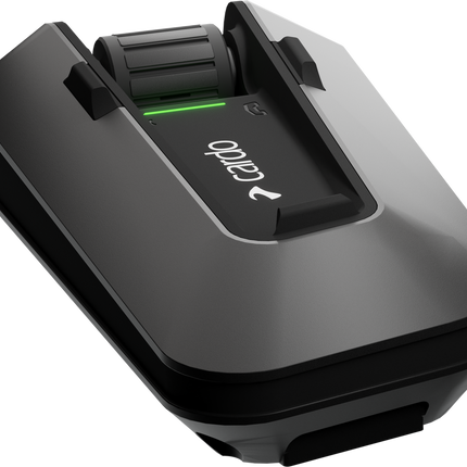 Cardo Packtalk Edge Bluetooth headset angled view