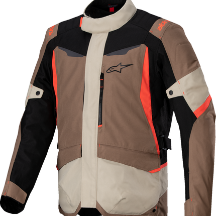Alpinestars ST-1 Waterproof Jacket - Dark Khaki/Sand/Black/Red Fluo