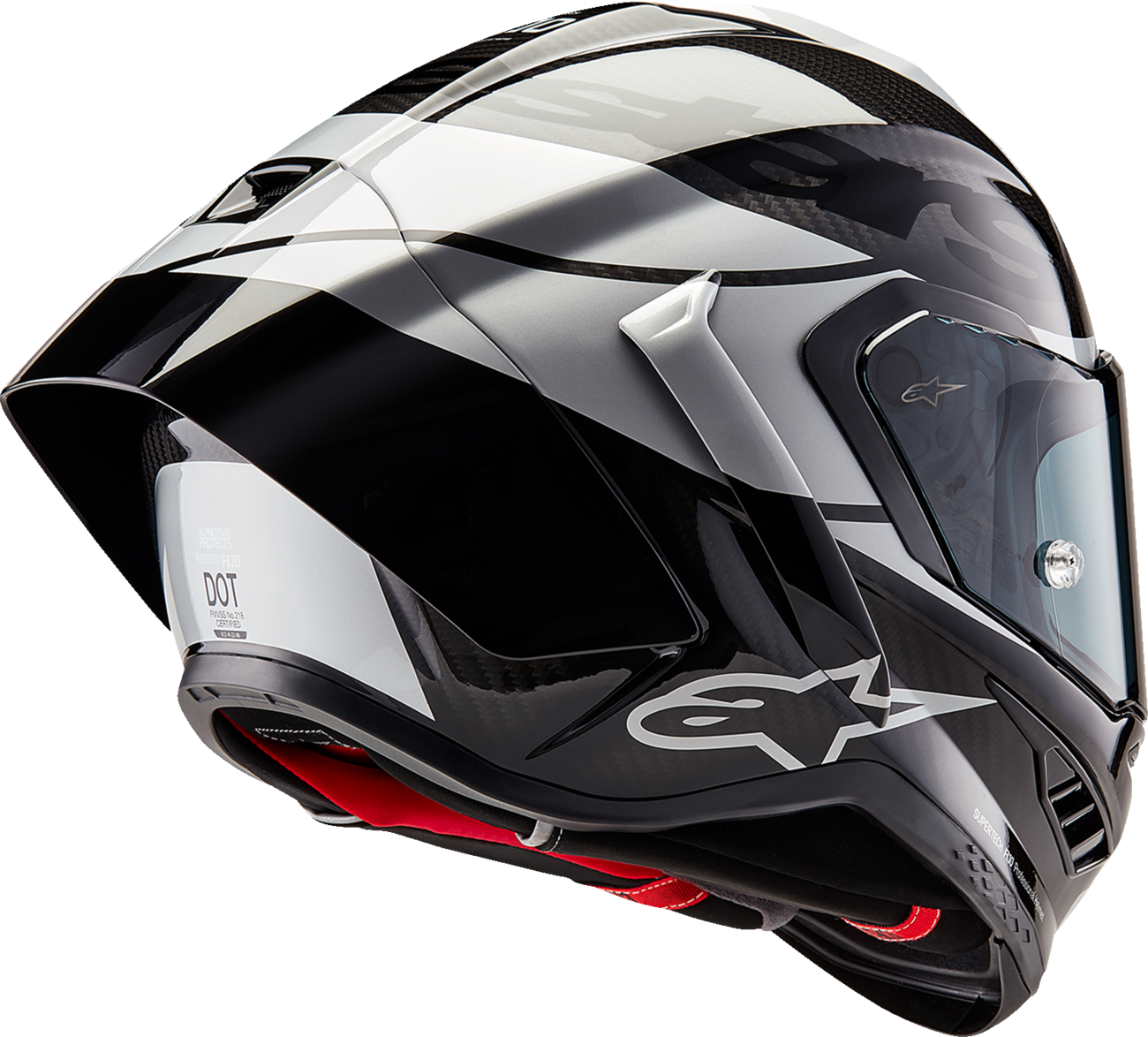 AlpineStars Supertech R10 Helmet - Element - Carbon/Silver/Black image 3