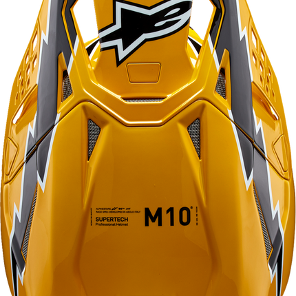 Alpinestars Supertech M10 Helmet - Ampress - MIPS® - Gloss Black/Yellow