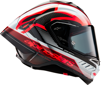 AlpineStars Supertech R10 Helmet - Team - Black/Carbon Red/Gloss White image 4