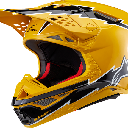 Alpinestars Supertech M10 Helmet - Ampress - MIPS® - Gloss Black/Yellow