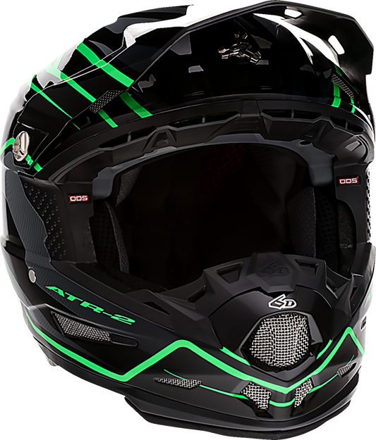 6D ATR-2 Helmet - Phase - Black/Green image 0