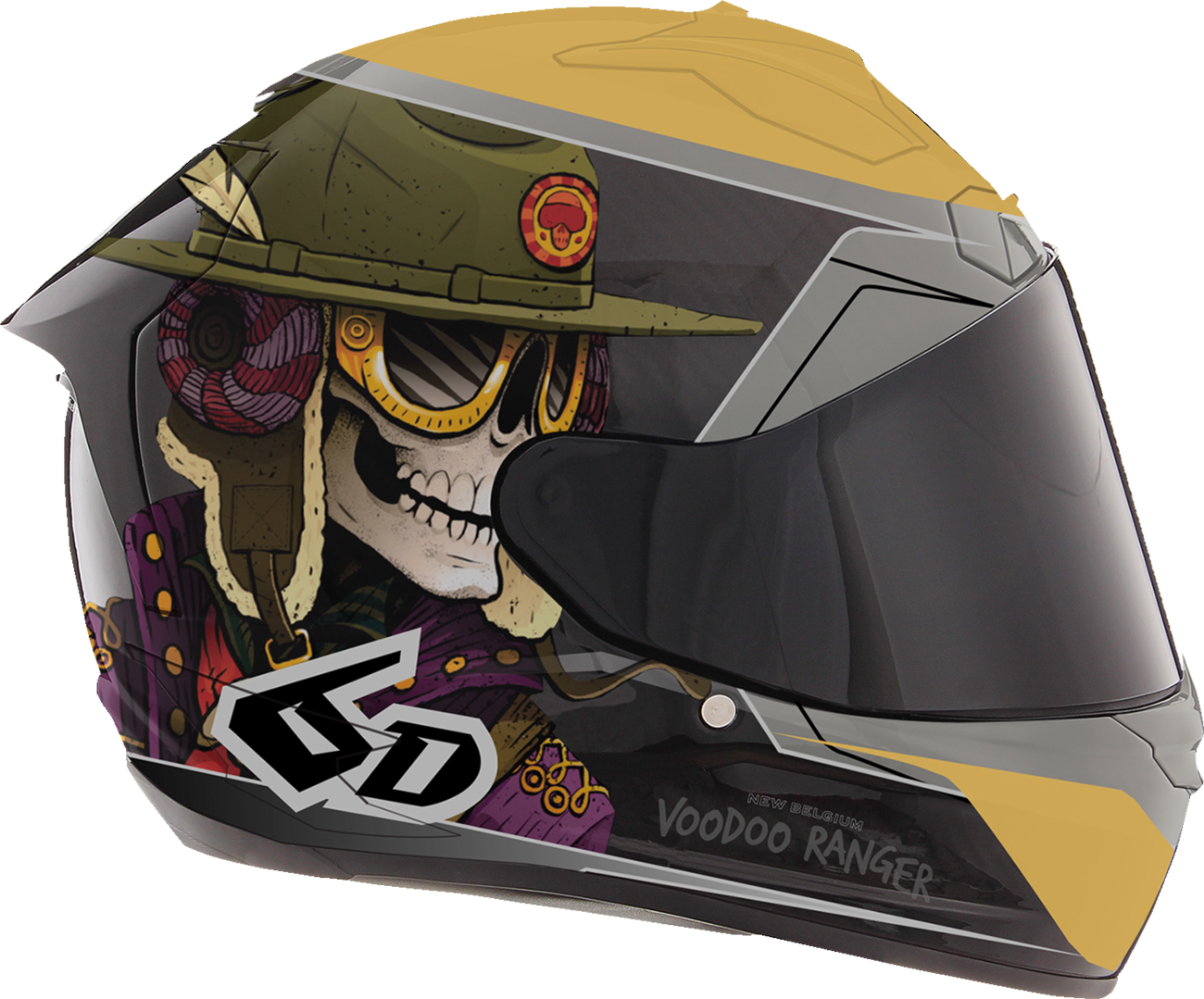 6D ATS-1R Helmet Voodoo Ranger Gloss Black/Gold image 0