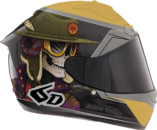 6D ATS-1R Helmet Voodoo Ranger Gloss Black/Gold image 0