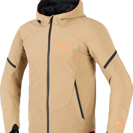 Alpinestars Aeroshell Waterproof Jacket - Dark Khaki/Black/Orange Fluo