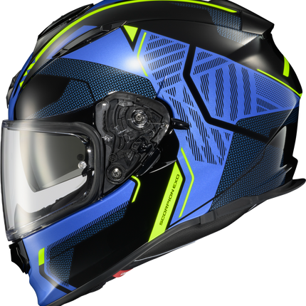 Scorpion EXO Ryzer Helmet - Switch Blue/Hi-Vis