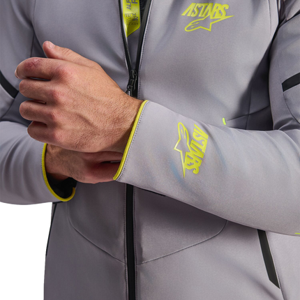 Alpinestars Aeroshell Waterproof Jacket - Mid Gray/Yellow Fluo