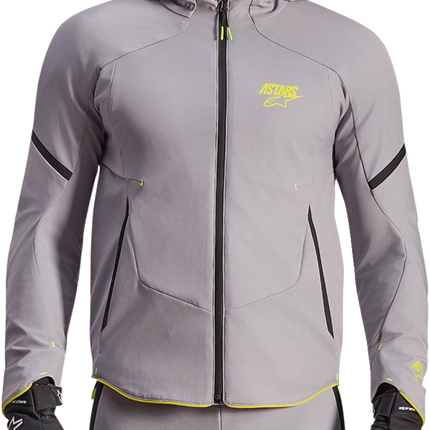 Alpinestars Aeroshell Waterproof Jacket - Mid Gray/Yellow Fluo