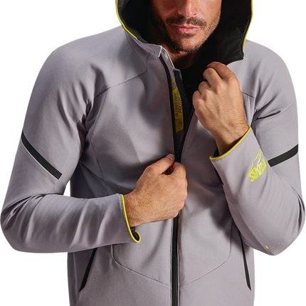Alpinestars Aeroshell Waterproof Jacket - Mid Gray/Yellow Fluo