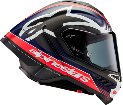 AlpineStars Supertech R10 Helmet - Team - Matte Black/Carbon Red Fluo/Blue image 4