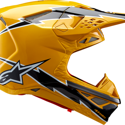 Alpinestars Supertech M10 Helmet - Ampress - MIPS® - Gloss Black/Yellow