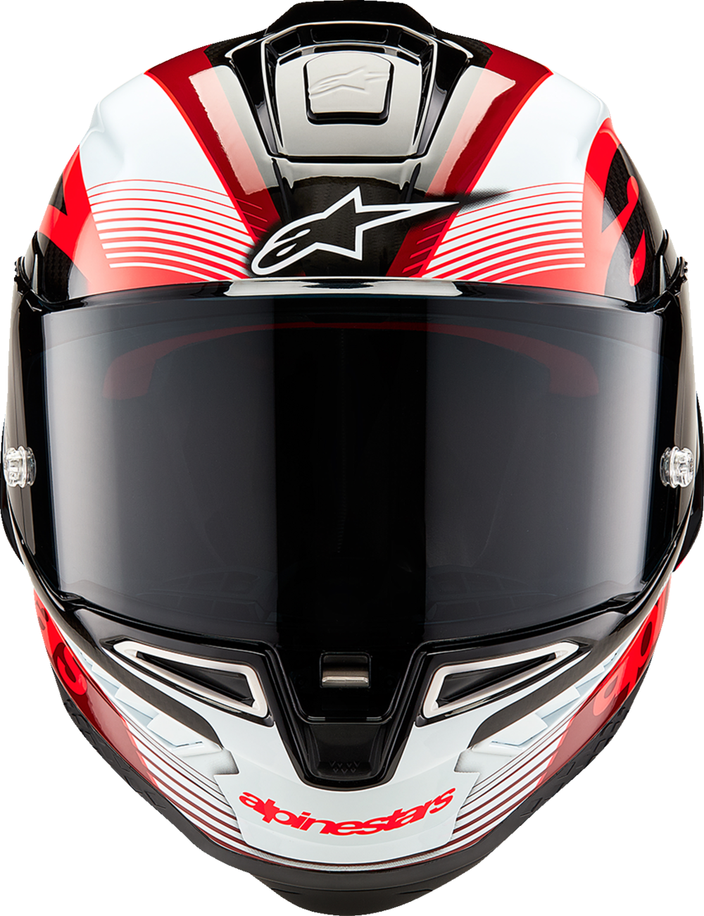 AlpineStars Supertech R10 Helmet - Team - Black/Carbon Red/Gloss White image 5