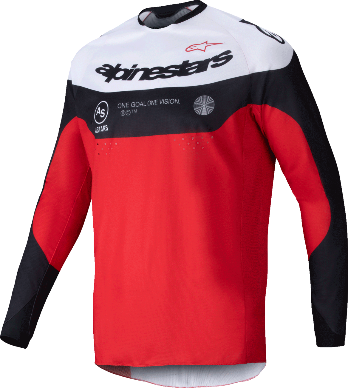 Alpinestars Pro-Dura Long-Sleeve Jersey - Black/Bright Red/White