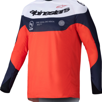 Alpinestars Pro-Dura Long-Sleeve Jersey - Navy/Hot Orange/White