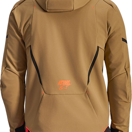 Alpinestars Aeroshell Waterproof Jacket - Dark Khaki/Black/Orange Fluo