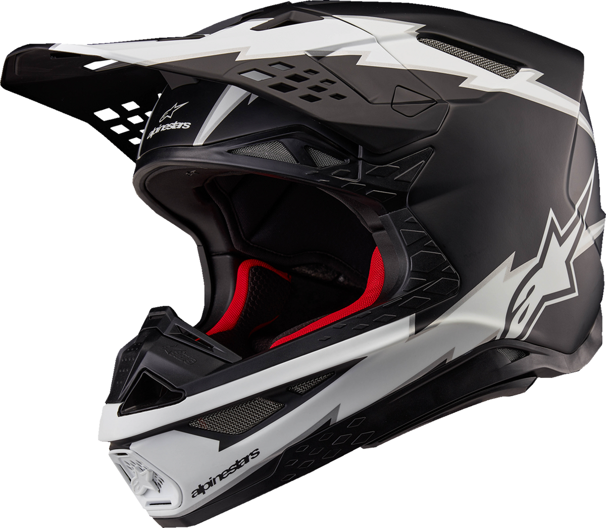 Alpinestars Supertech M10 Helmet - Ampress - MIPS® - Matte Black/White