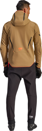 Alpinestars Aeroshell Waterproof Jacket - Dark Khaki/Black/Orange Fluo