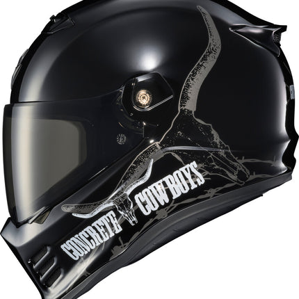 Scorpion EXO Covert FX Helmet - Concrete Cowboys Gloss Black