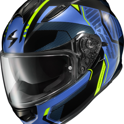 Scorpion EXO Ryzer Helmet - Switch Blue/Hi-Vis